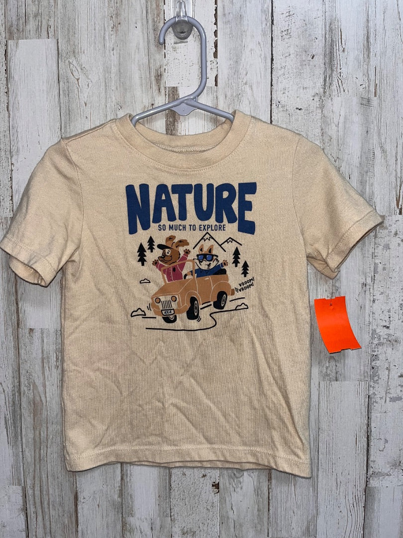 TAN GARANIMALS NATURE TEE, BOY 2T