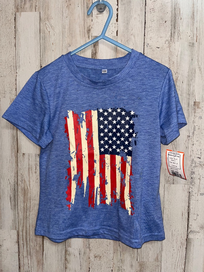 BLUE FADED FLAG TEE, BOY 3T
