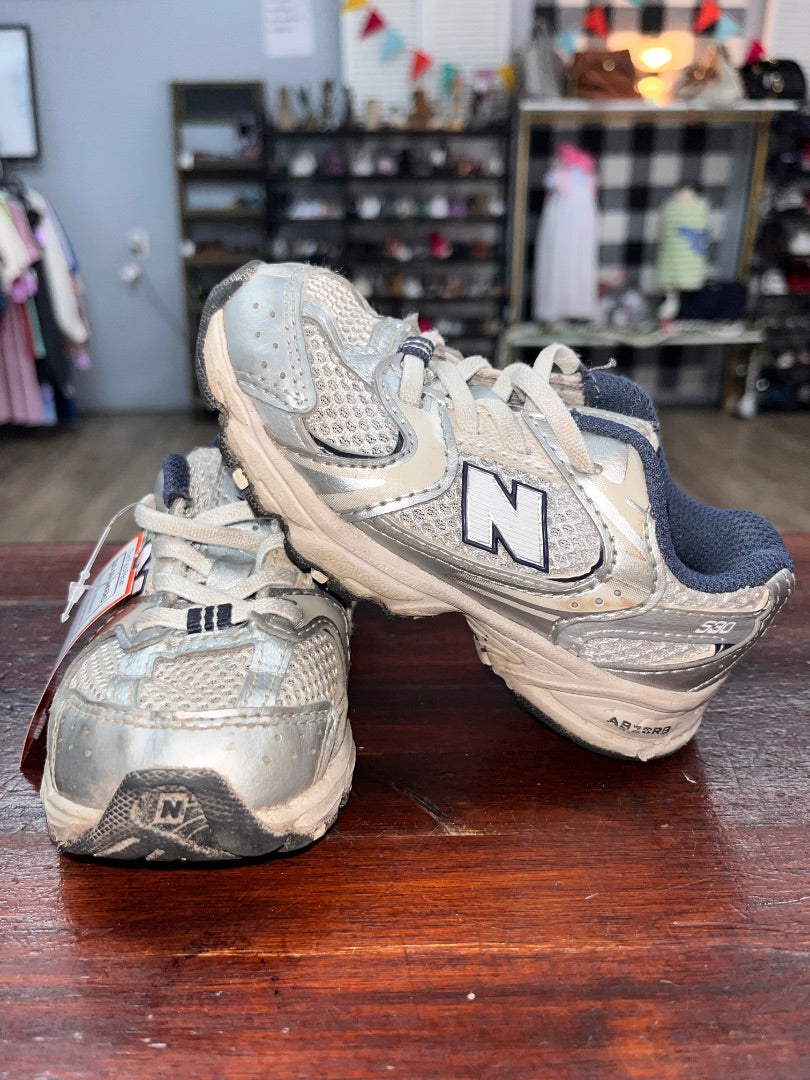 SILVER/NAVY NEW BALANCE 530 SNEAKERS, SHOES 8