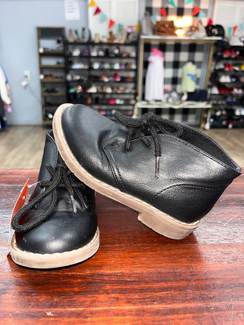 BLACK CHILDRENS PLACE LACE UP DRESS SHOES, SHOES 9
