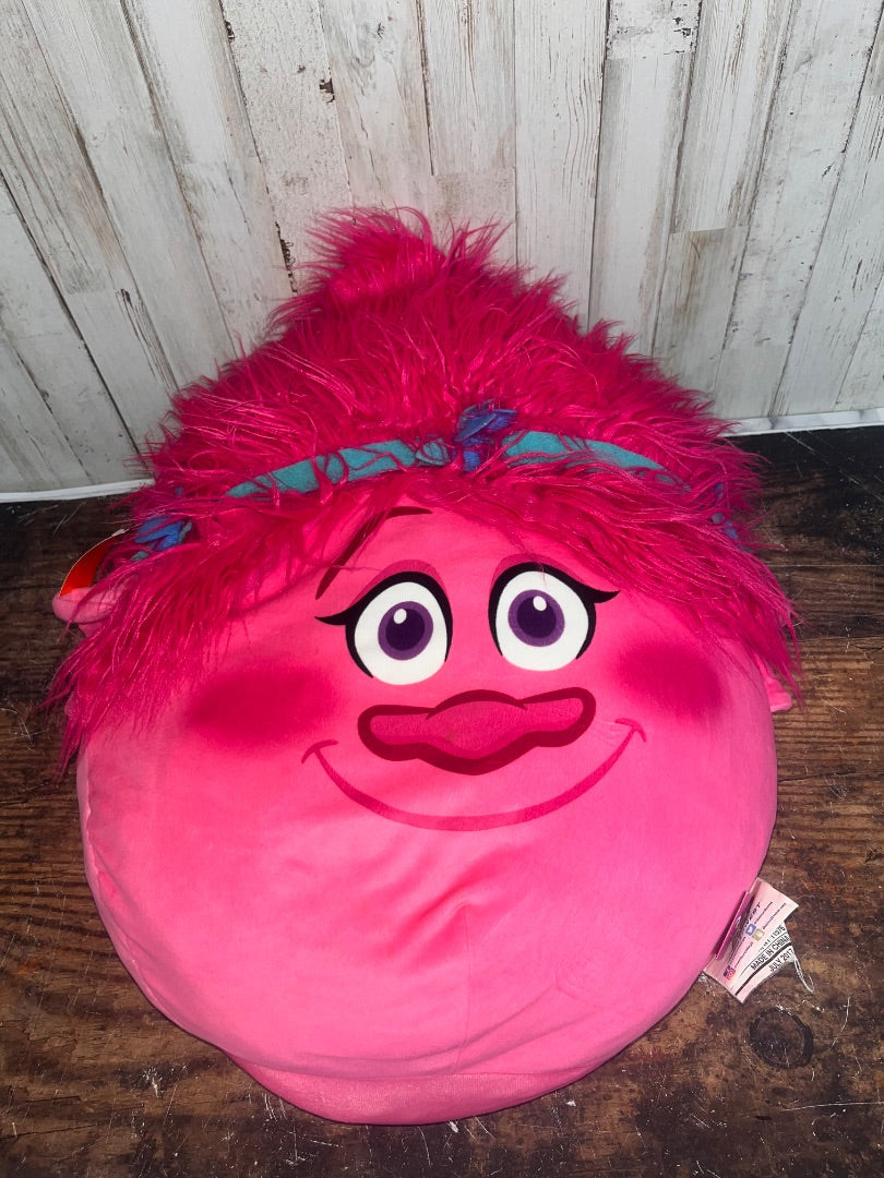 PINK DREAMWORKS LARGE TROLLS PILLOW STUFFIE