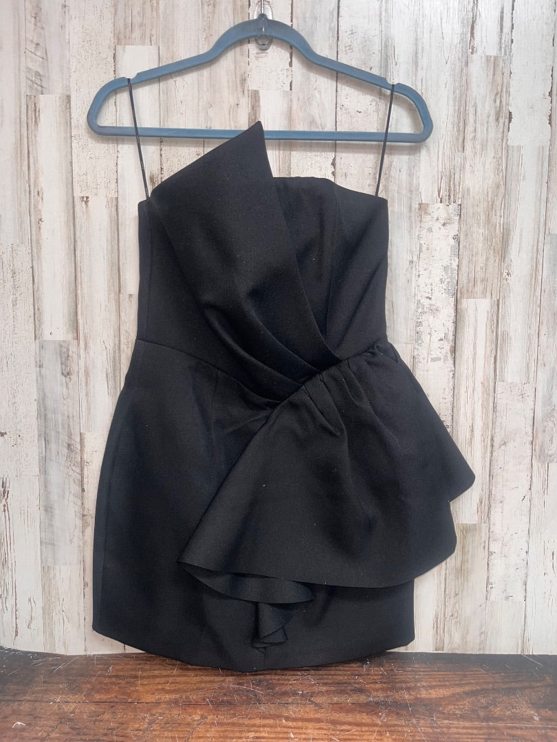 BLACK RUFFLE PLEAT STRAPLESS DRESS ELLIAT, LADIES S