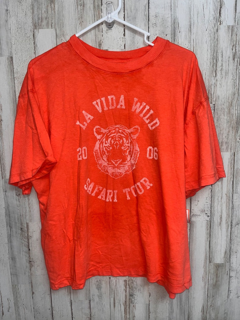 CORAL AERIE LA VIDA TIGER RELAXED TEE, LADIES L
