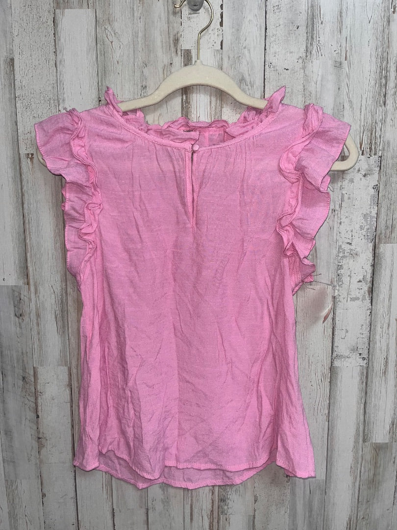 PINK BLU PEPPER RUFFLE SLEEVE MUSLIN TOP, GIRL 10/12
