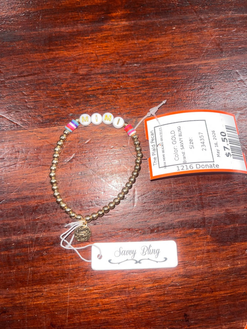 GOLD SAVVY BLING NEW MIMI BEADED BRACELET