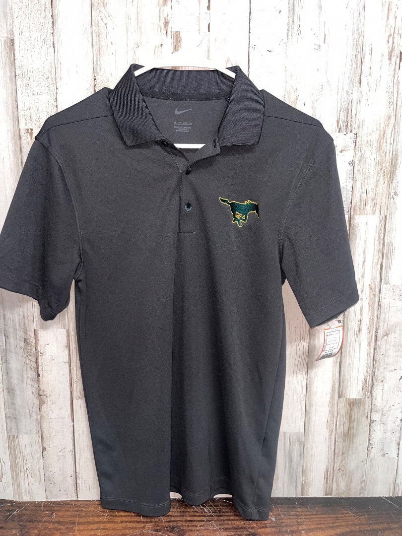 GREY NIKE MUSTANGS POLO, BOY ADULT XS