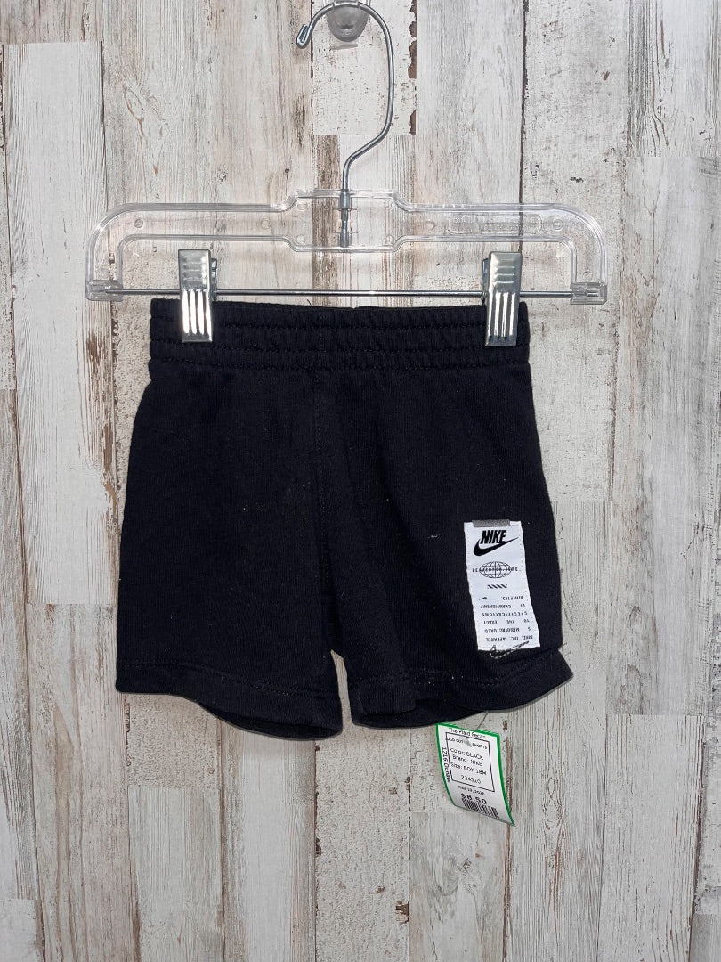 BLACK NIKE LOGO COTTON SHORTS, BOY 18M