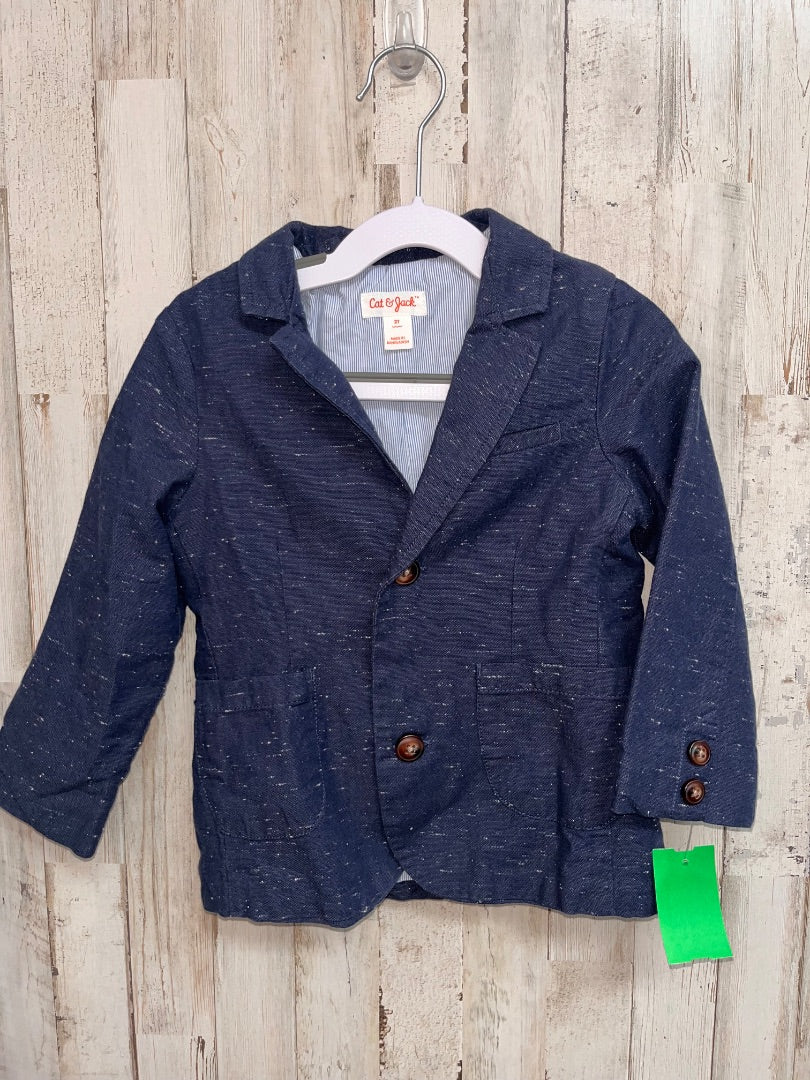 NAVY CAT & JACK BLAZER, BOY 2T