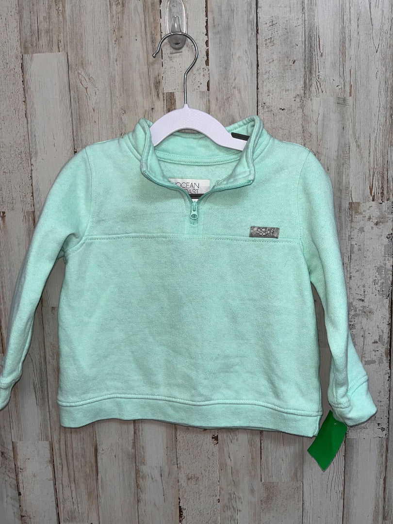 MINT OCEAN + COAST ZIP PULLOVER, BOY 3T