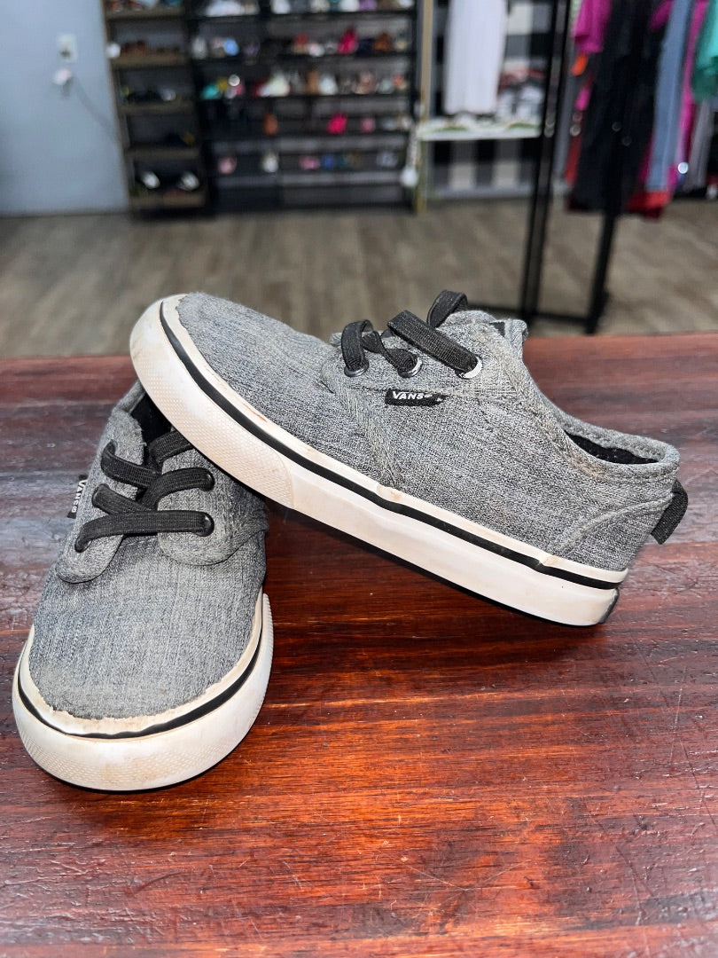 GREY VANS SLIP ON SNEAKERS, SHOES 8