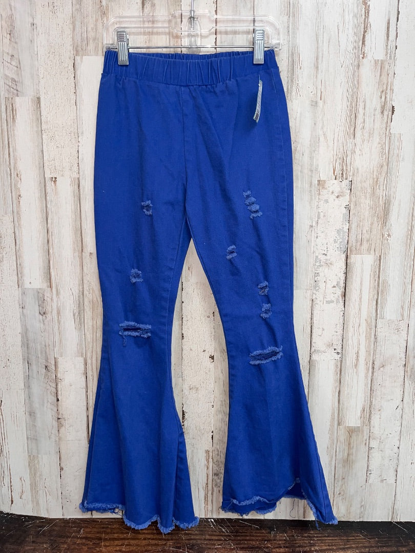 BLUE BOUTIQUE DISTRESSED FLARES, GIRL 10/12