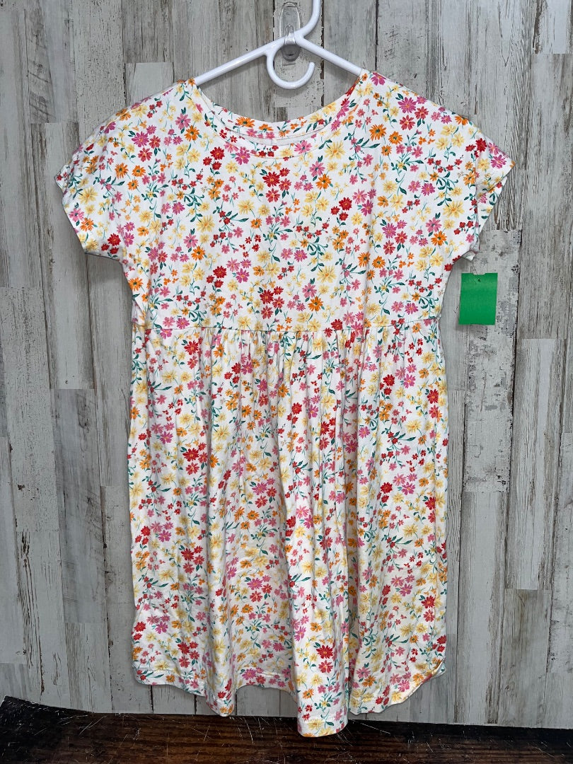 WHITE OLD NAVY WILD FLOWER COTTON DRESS, GIRL 10/12