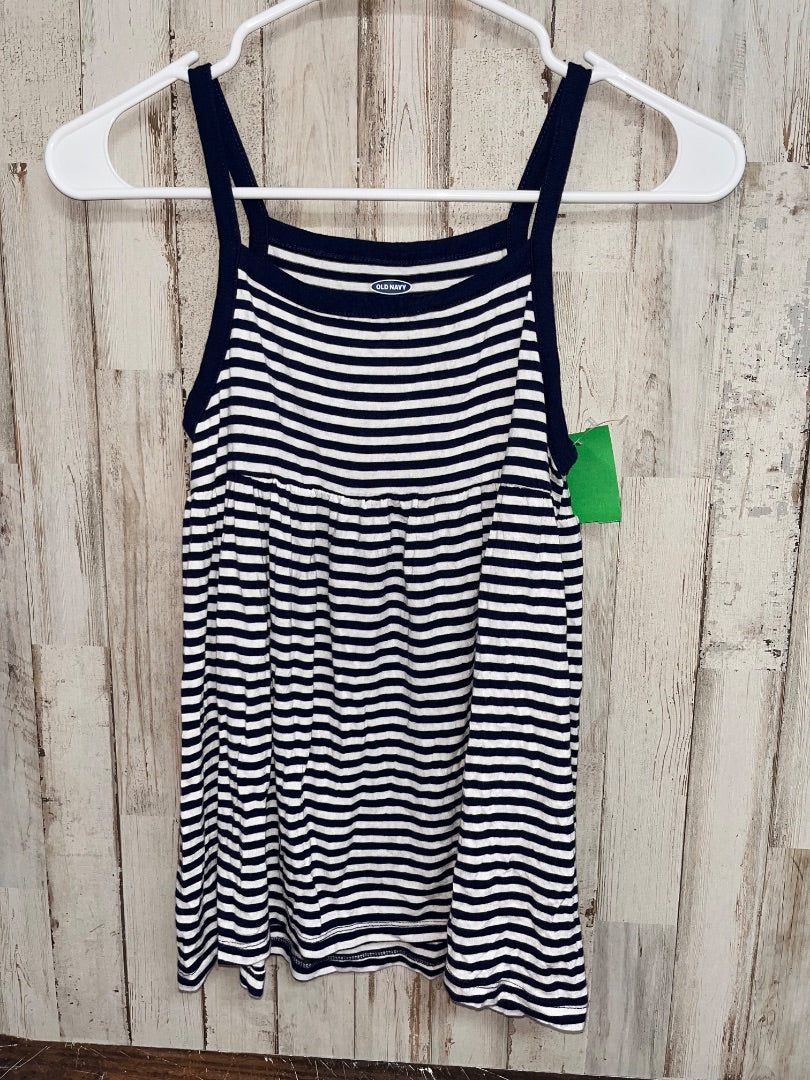 NAVY/WHITE OLD NAVY SOFT STRIPE TANK, GIRL 10/12