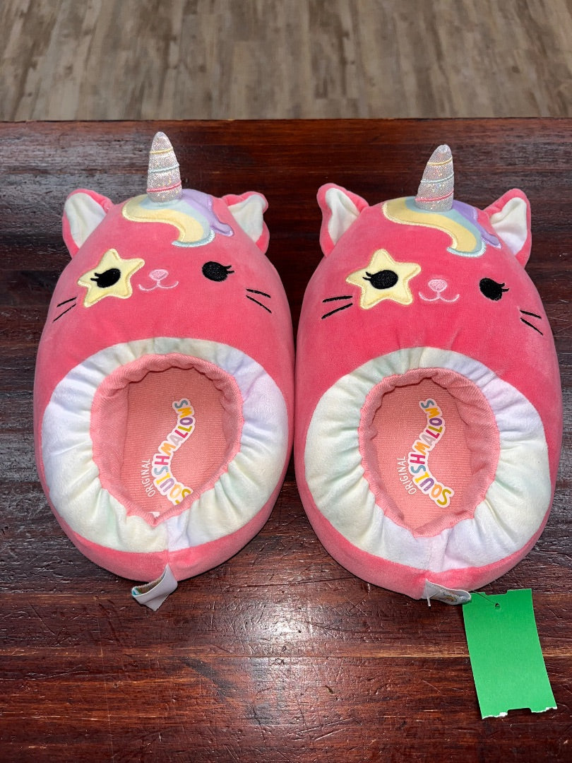 PINK SQUISHMALLOWS UNICORN SLIPPERS, SHOES Y4/5