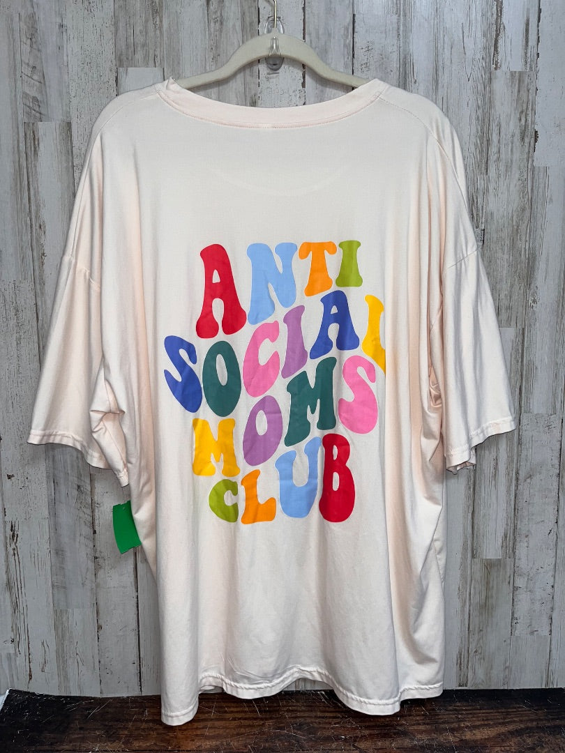 IVORY SHEIN ANTI SOCIAL MOM CLUB TEE, LADIES L