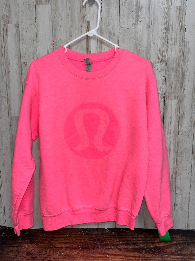 HOT PINK GILDAN LOGO SWEATSHIRT, LADIES S