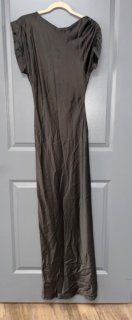 DARK GREEN AMANDA UPRICHARD NEW SILKY MAXI (TALL), LADIES XS