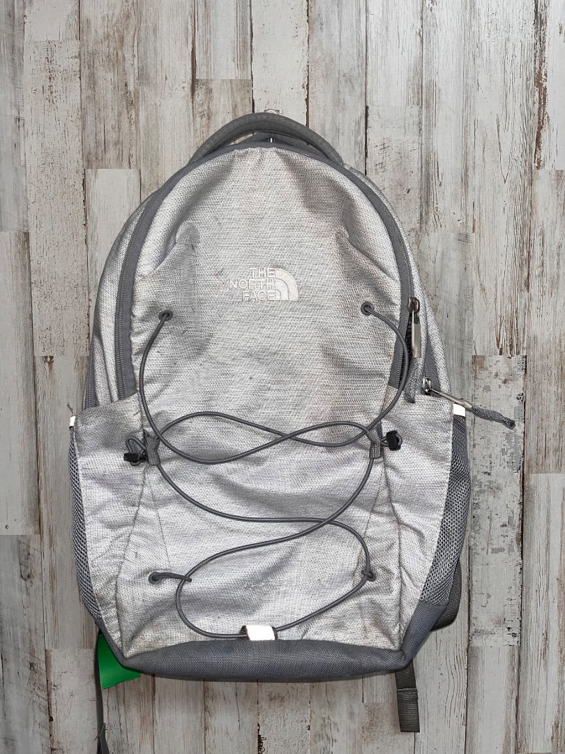 LIGHT GREY THE NORTH FACE BACKPACK **HAS SOME STAINS**