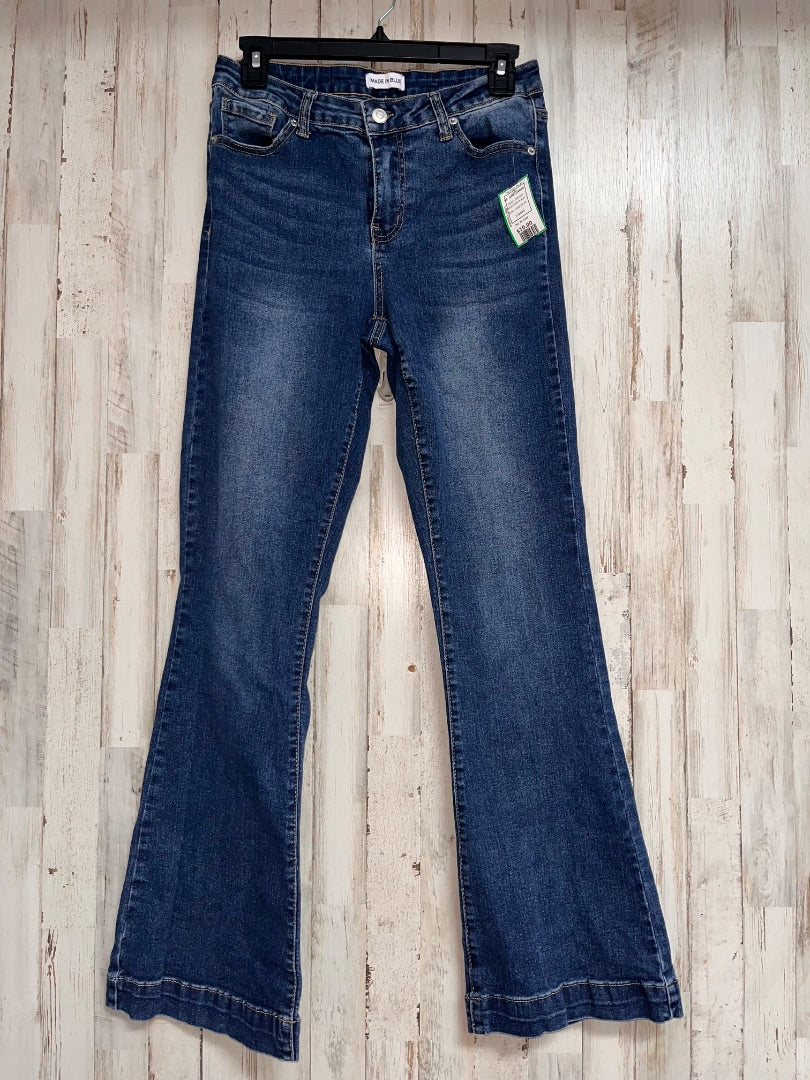 DENIM MADE IN BLUE SZ 7/28 FLARES, LADIES M