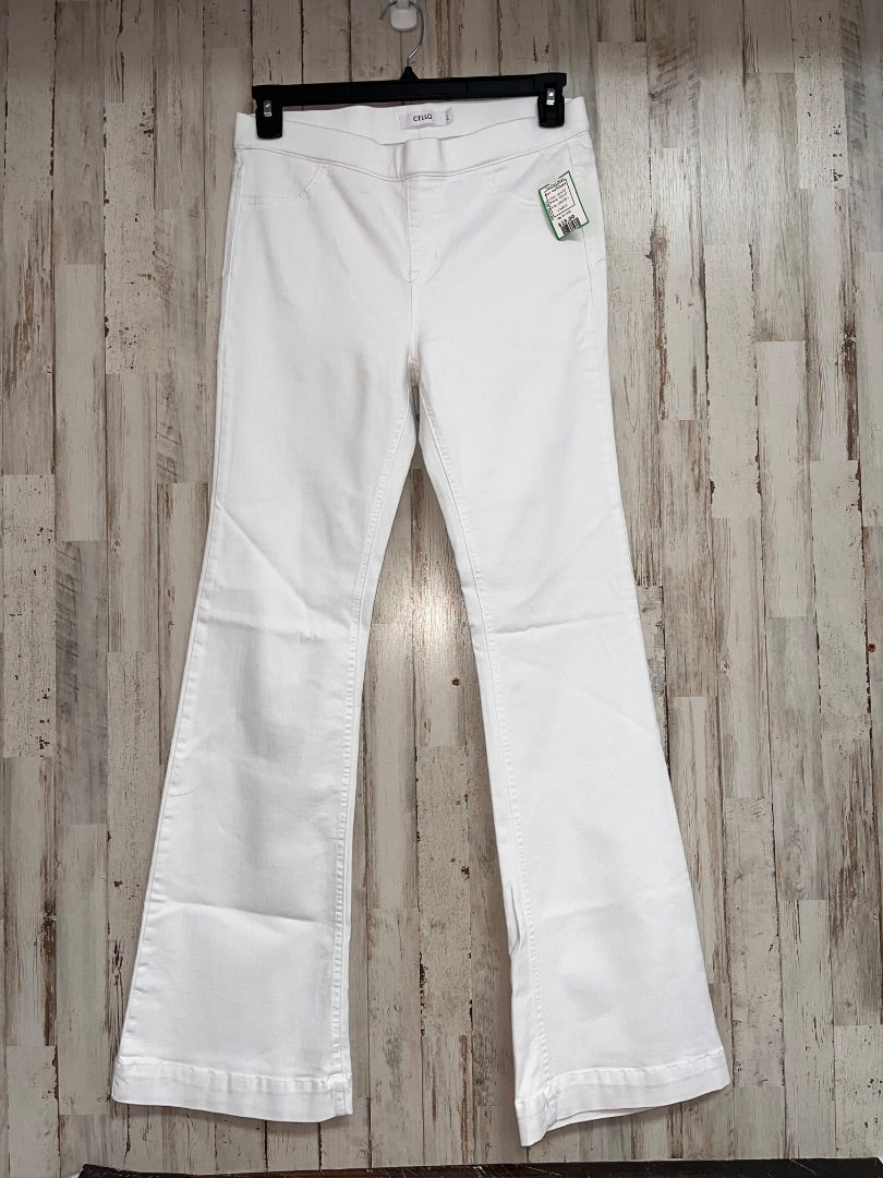 WHITE CELLO PULL ON FLARES, LADIES L