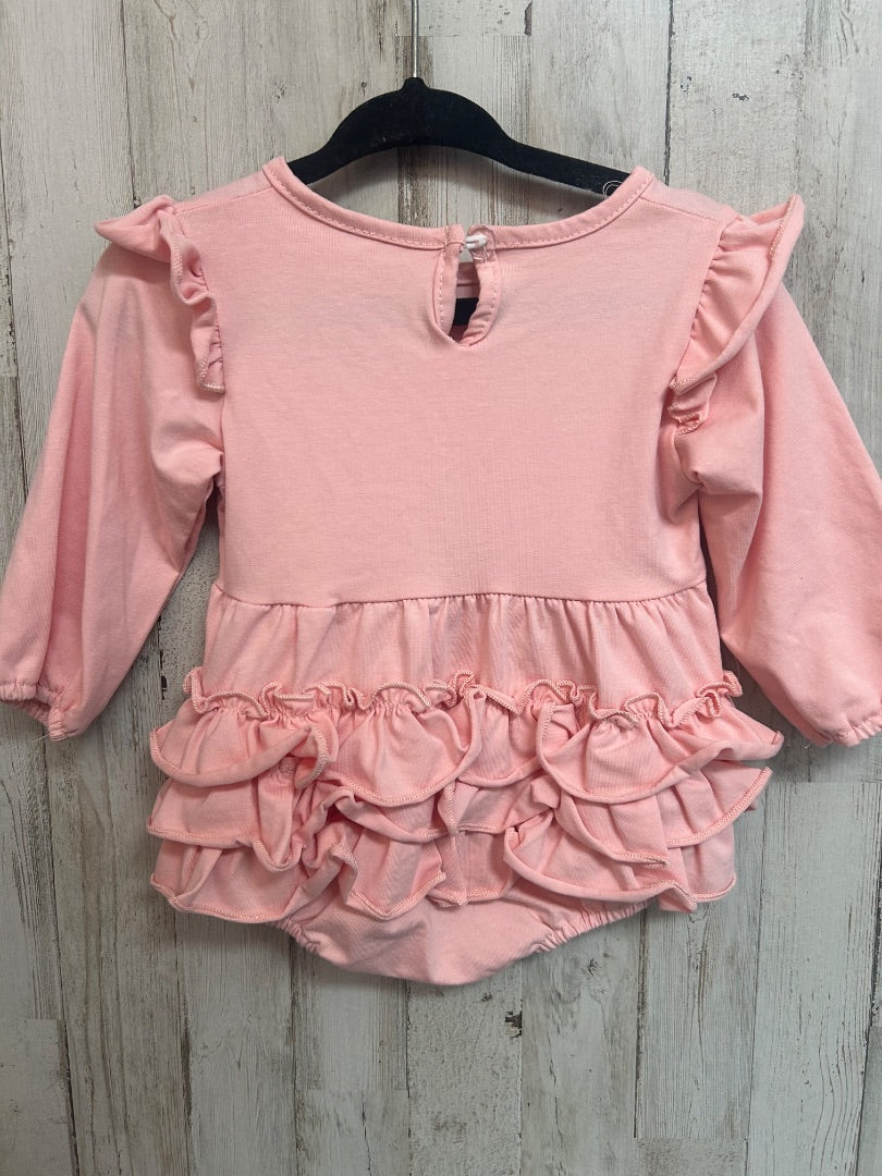 PINK ABBY & EVIE RUFFLE BUBBLE, GIRLS 6M