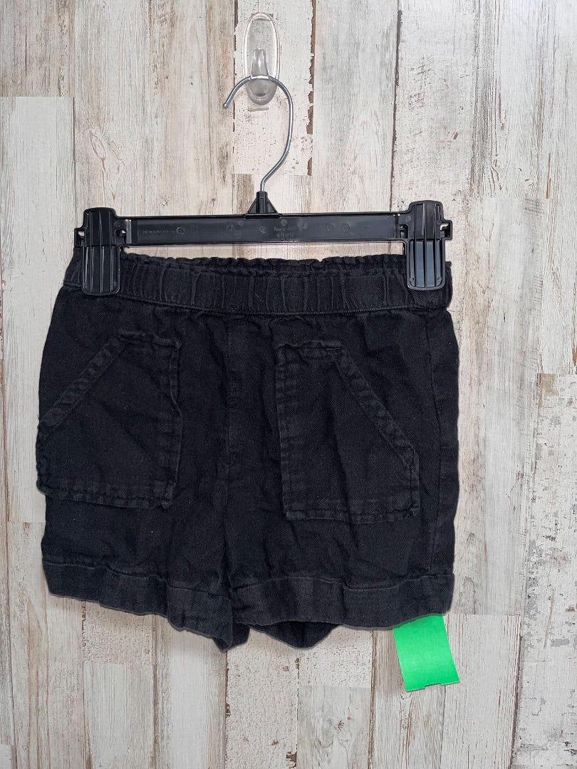 BLACK WONDER NATION LINEN SHORTS, GIRL 6X