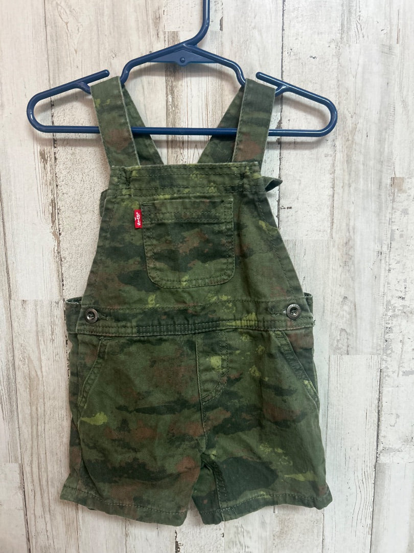 GREEN LEVIS CAMO OVERALLS, BOYS 12M