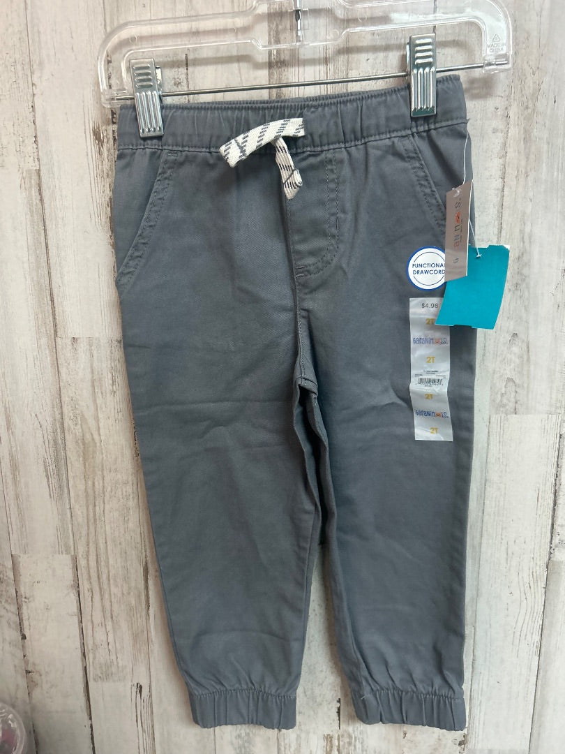 GREY GARANIMALS DRAWSTRING JOGGERS, BOYS 2T