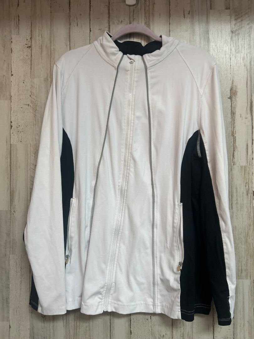 WHITE/BLACK LIVVI 22/24 ZIP JACKET, LADIES 2X
