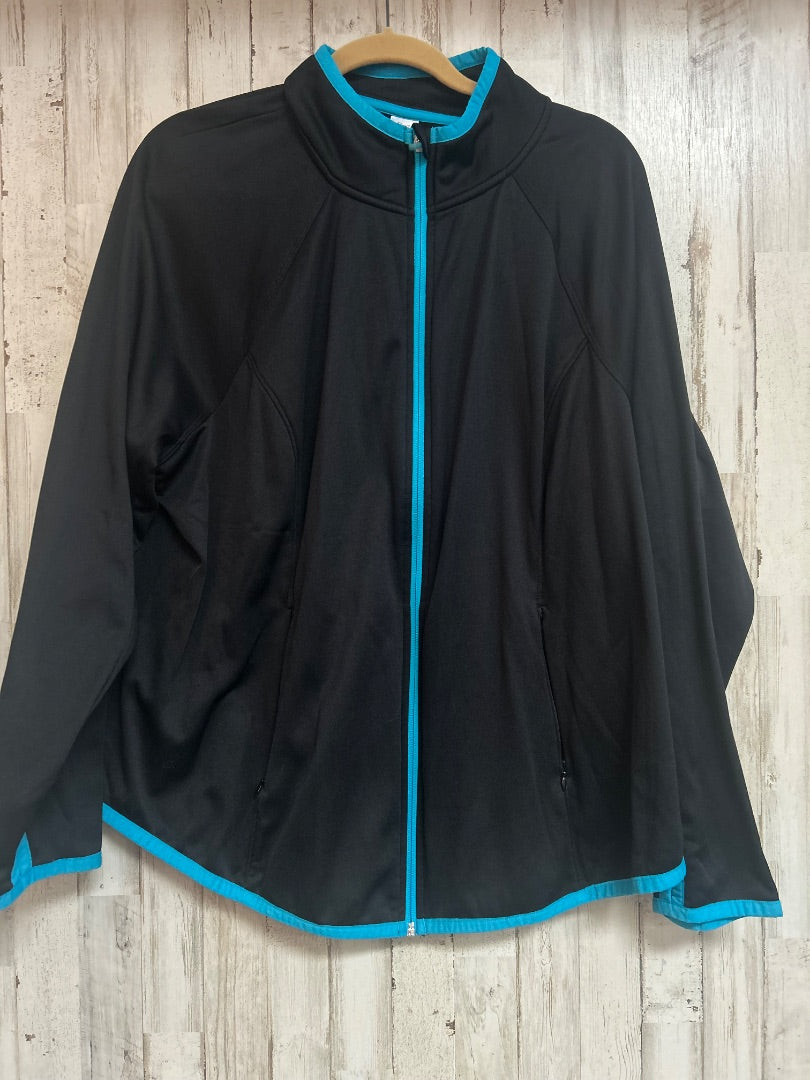 BLACK/TEAL LIVVI 22/24 FLEECE LINED JACKET, LADIES 2X