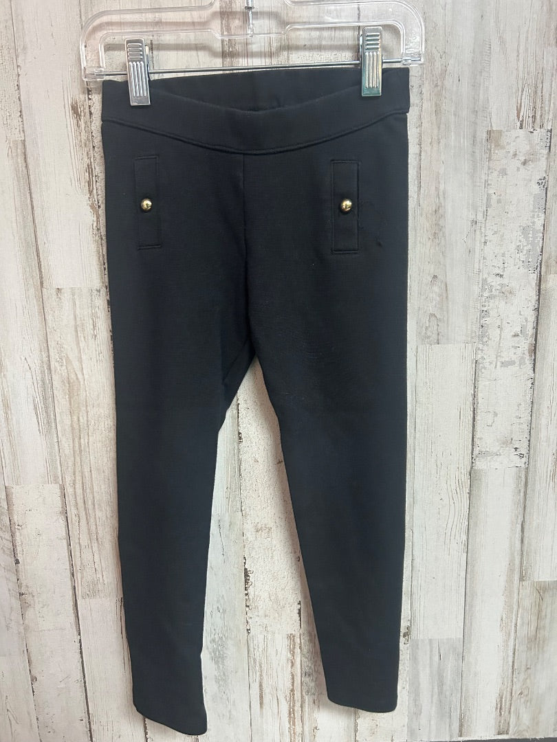 BLACK JANIE & JACK BUTTON ACCENT PANTS, GIRL 5