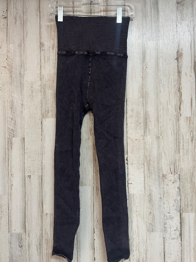 GREY FREE PEOPLE RIBBED LEGGINGS, LADIES XS/S