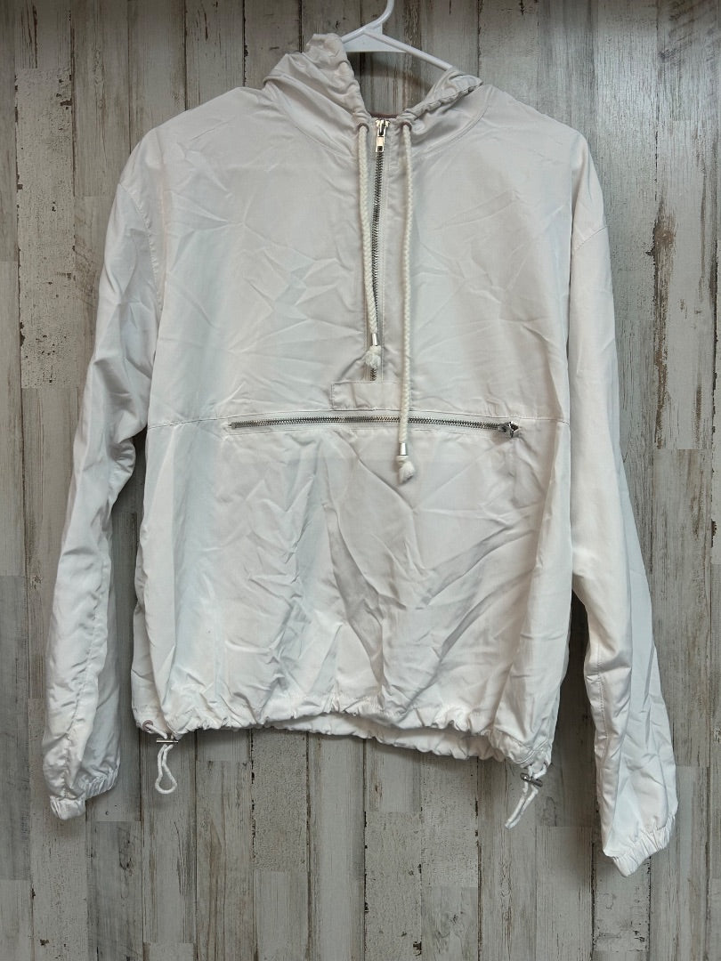 WHITE THREAD SUPPLY ZIP WINDBREAKER PULLOVER, LADIES S