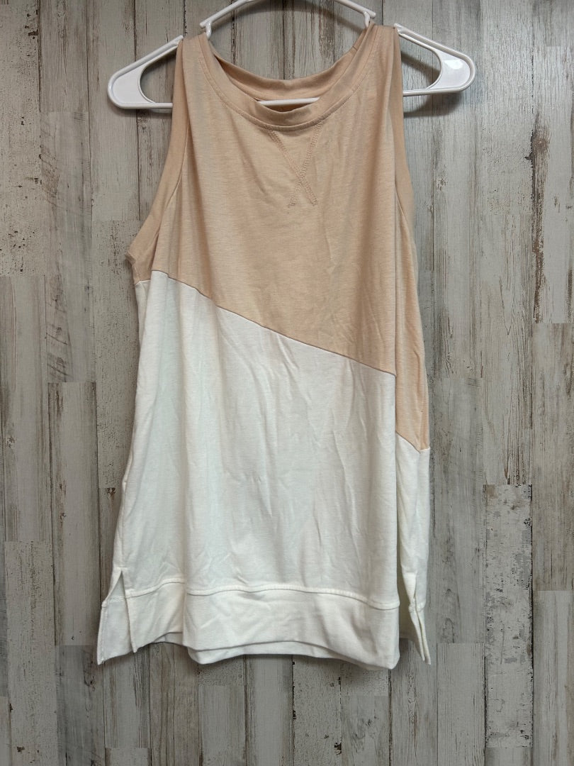 BEIGE/TAN COLORBLOCK TANK, LADIES L