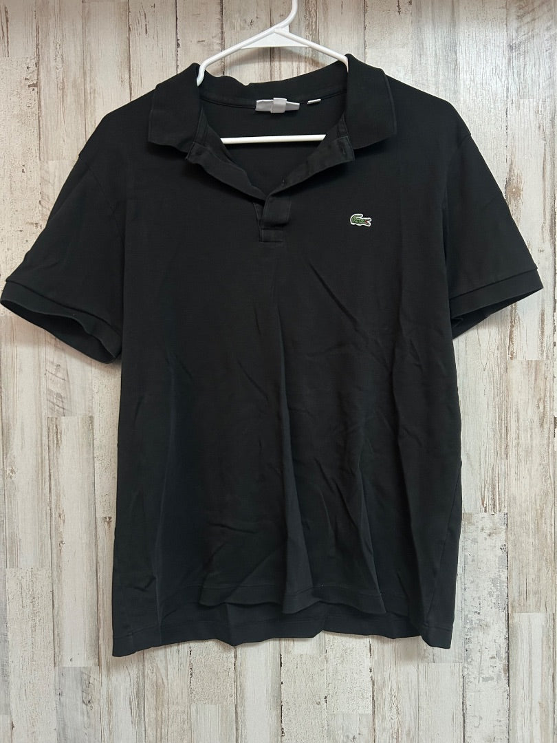 BLACK LACOSTE COLLARED TOP, LADIES L