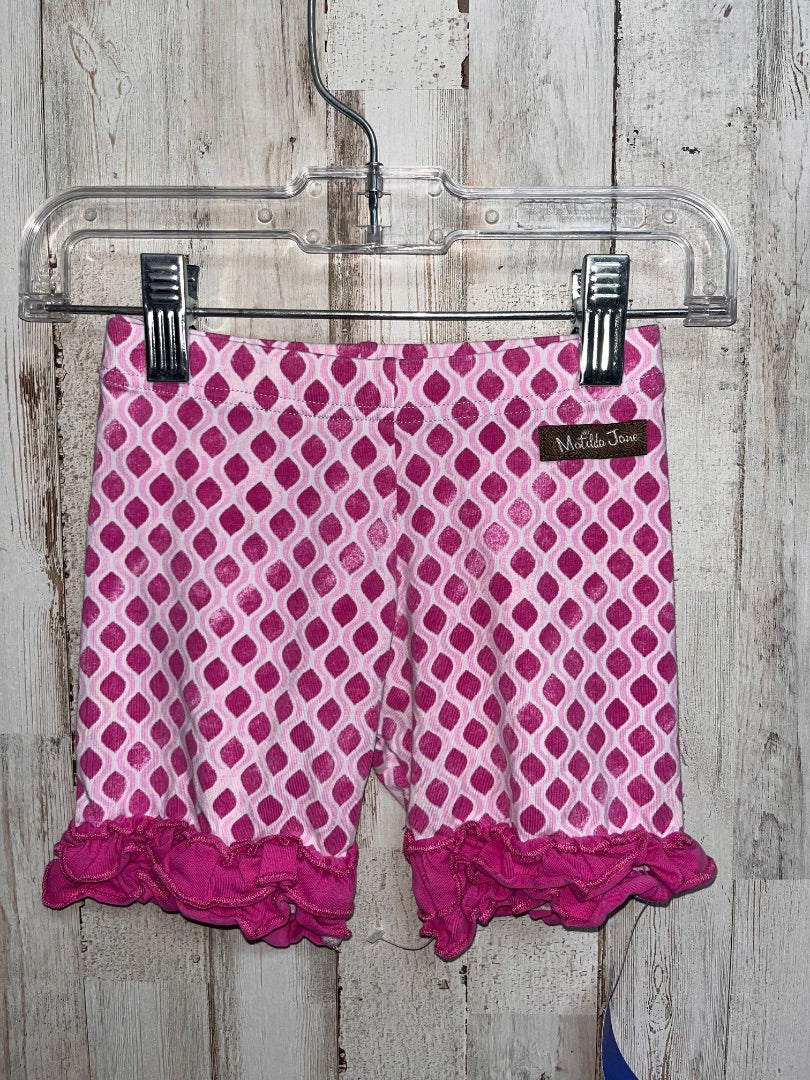 PURPLE MATILDA JANE PRINT RUFFLE SHORTS, GIRL 4T