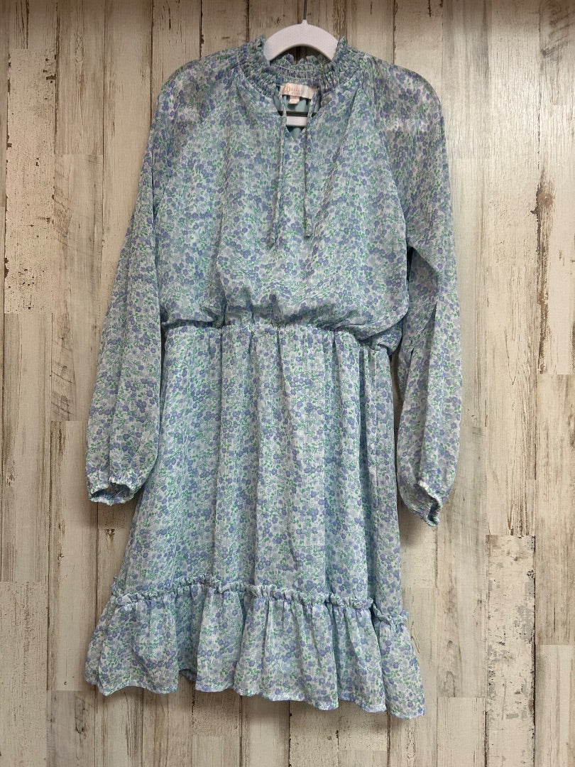 BLUE GB GIRLS FLORAL TIE DRESS, GIRLS 7