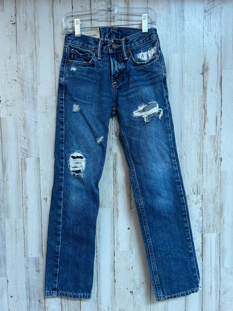 DENIM ABERCROMBIE DISTRESS JEANS, GIRLS 8