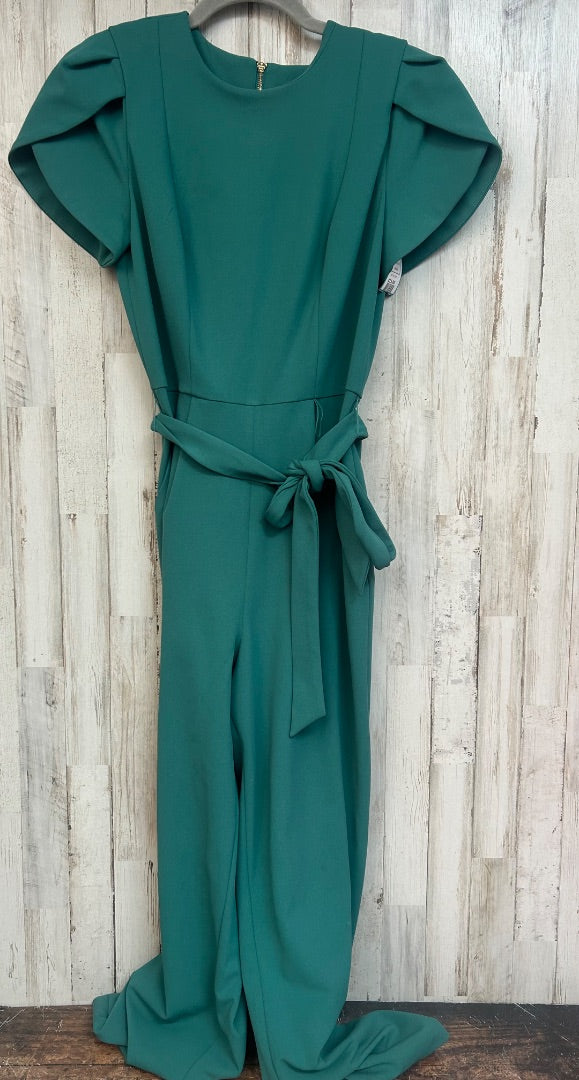 GREEN CALVIN KLEIN SZ 4 BELTED ROMPER, LADIES S