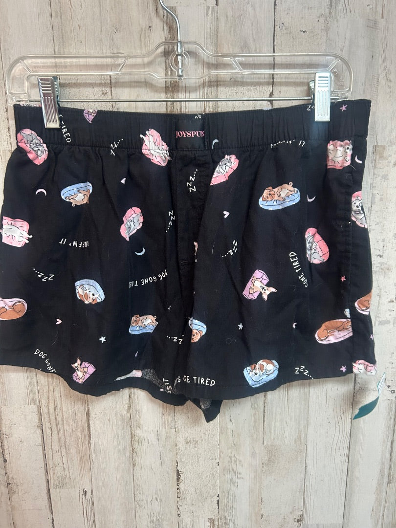 BLACK JOYSPUN DOG GONE TIRED PJ SHORTS, LADIES S