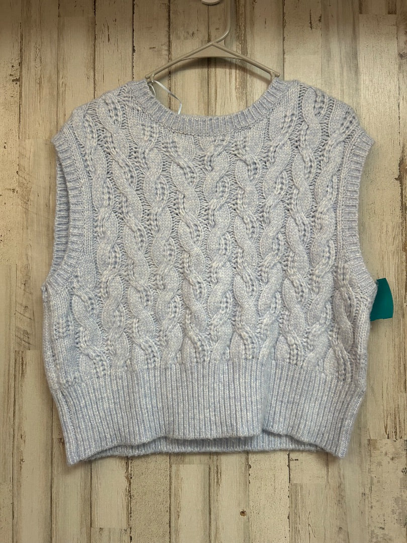 LIGHT BLUE SINCERELY JULES CABLE KNIT SWEATER VEST, LADIES M
