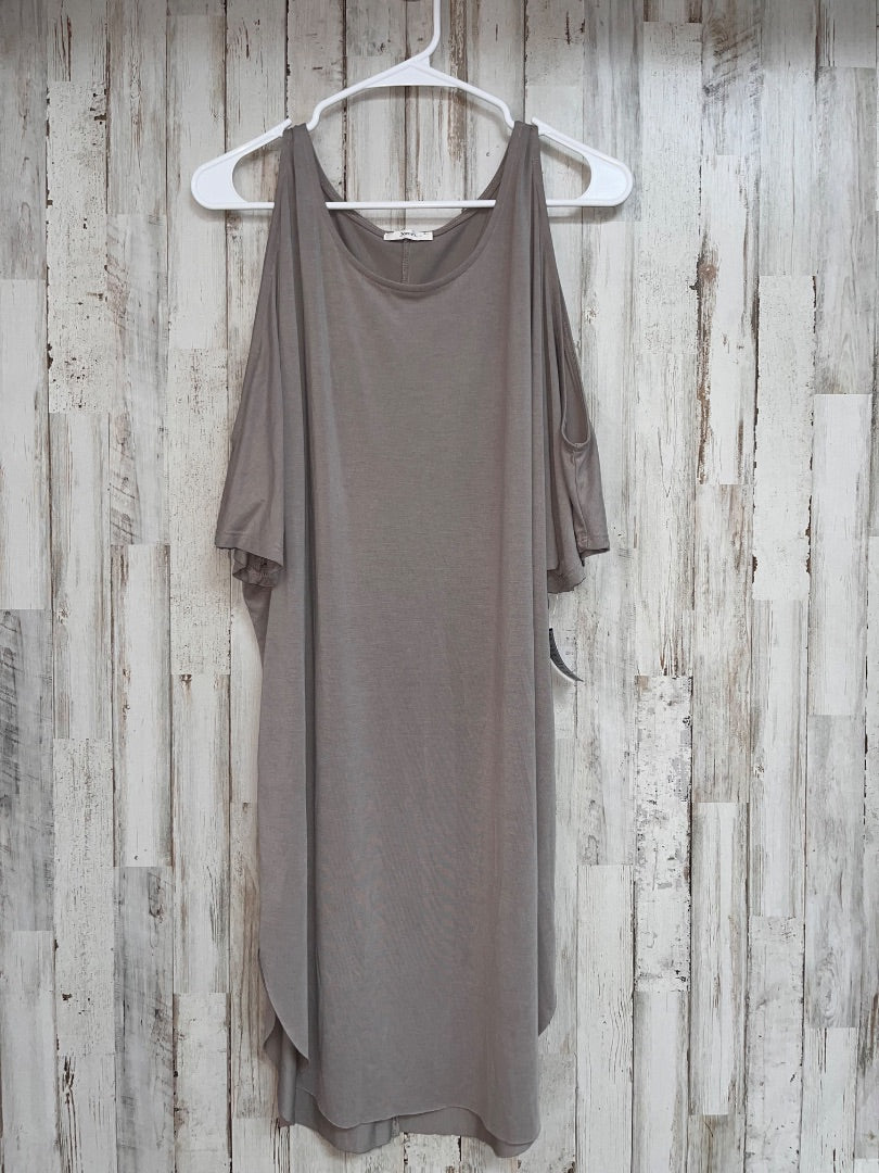 GREY JODIFL SOFT COLD SHOULDER DRESS, LADIES L