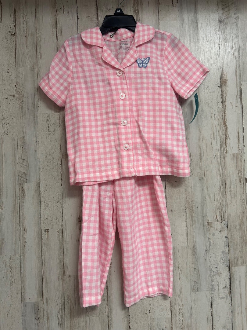 PINK CARTERS GINGHAM BUTTERFLY 2PC PJ SET, GIRL 4T