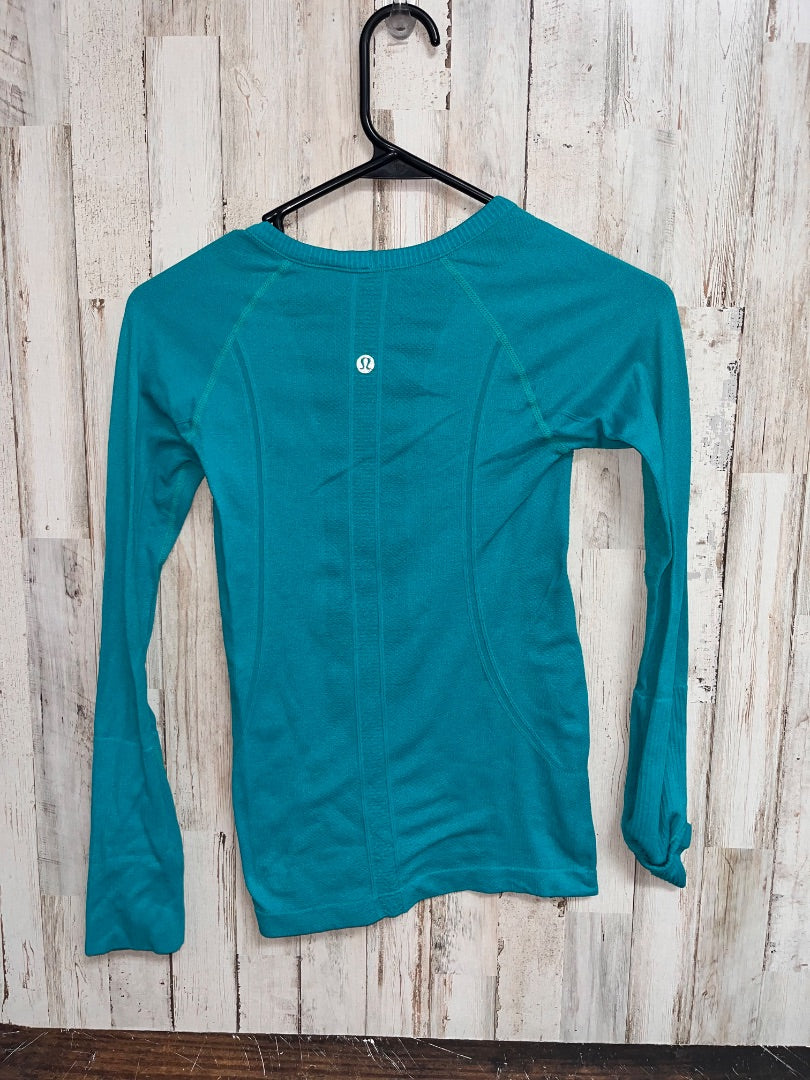 TEAL LULULEMON SZ 2 SWIFTLY TECH LONG SLEEVE, LADIES S