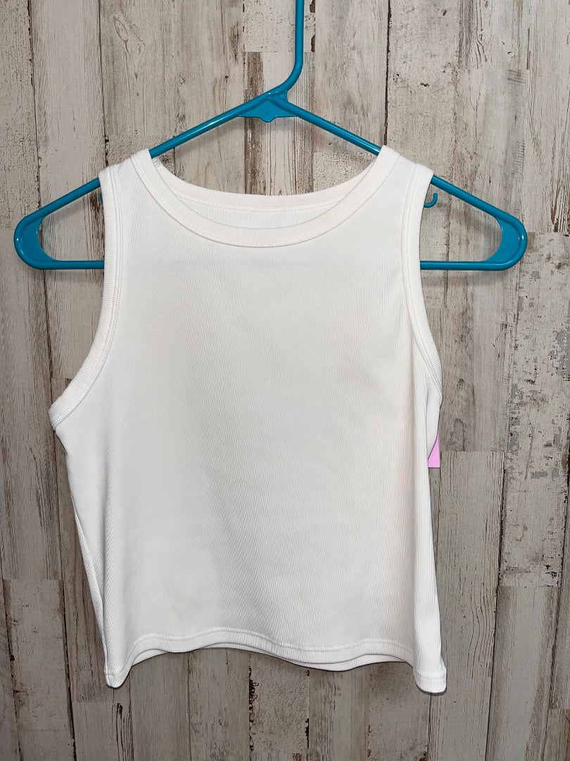 WHITE RIBBED TANK, LADIES S