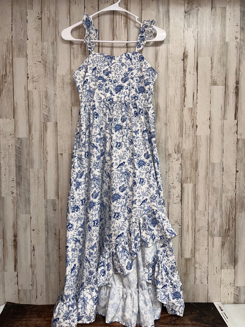 WHITE/BLUE SHEIN BIRD/BUTTERFLY MAXI, GIRL 11