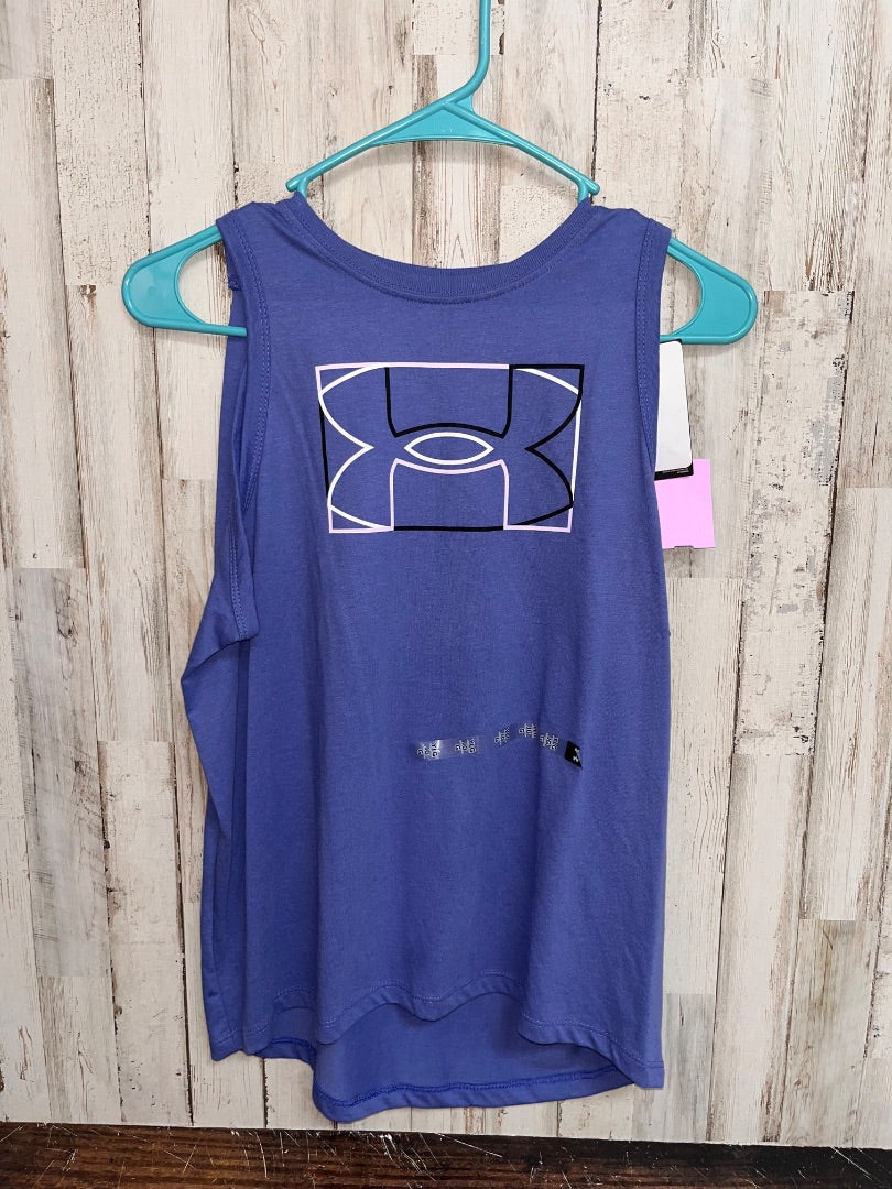 PURPLE UNDER ARMOUR NEW LOGO TANK, GRIL 12/14