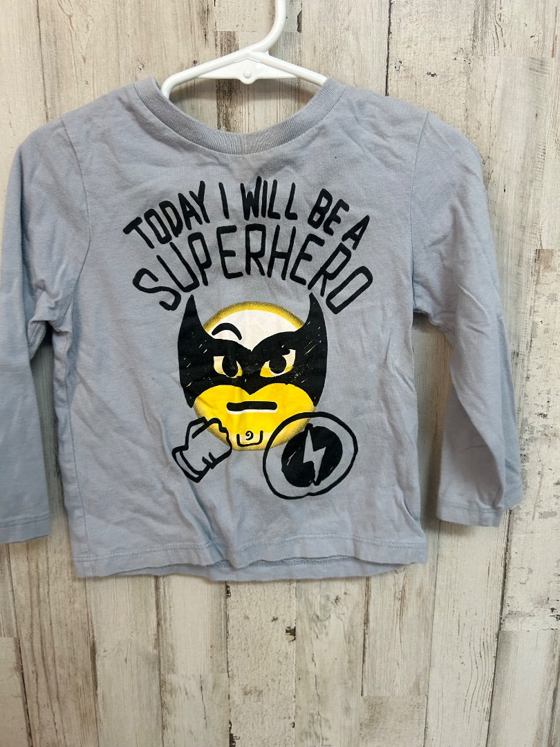 GREY CHILDRENS PLACE SUPERHERO TEE, BOYS 18/24M