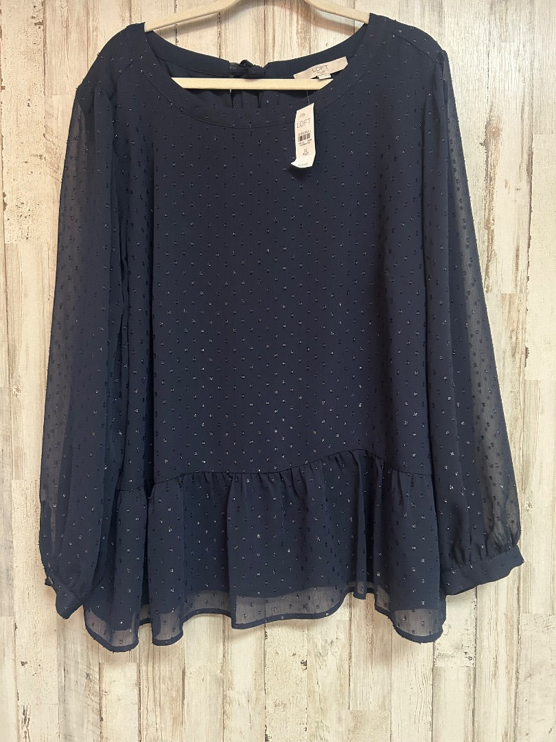 NAVY LOFT SZ22 DOTTED TOP, LADIES 3X
