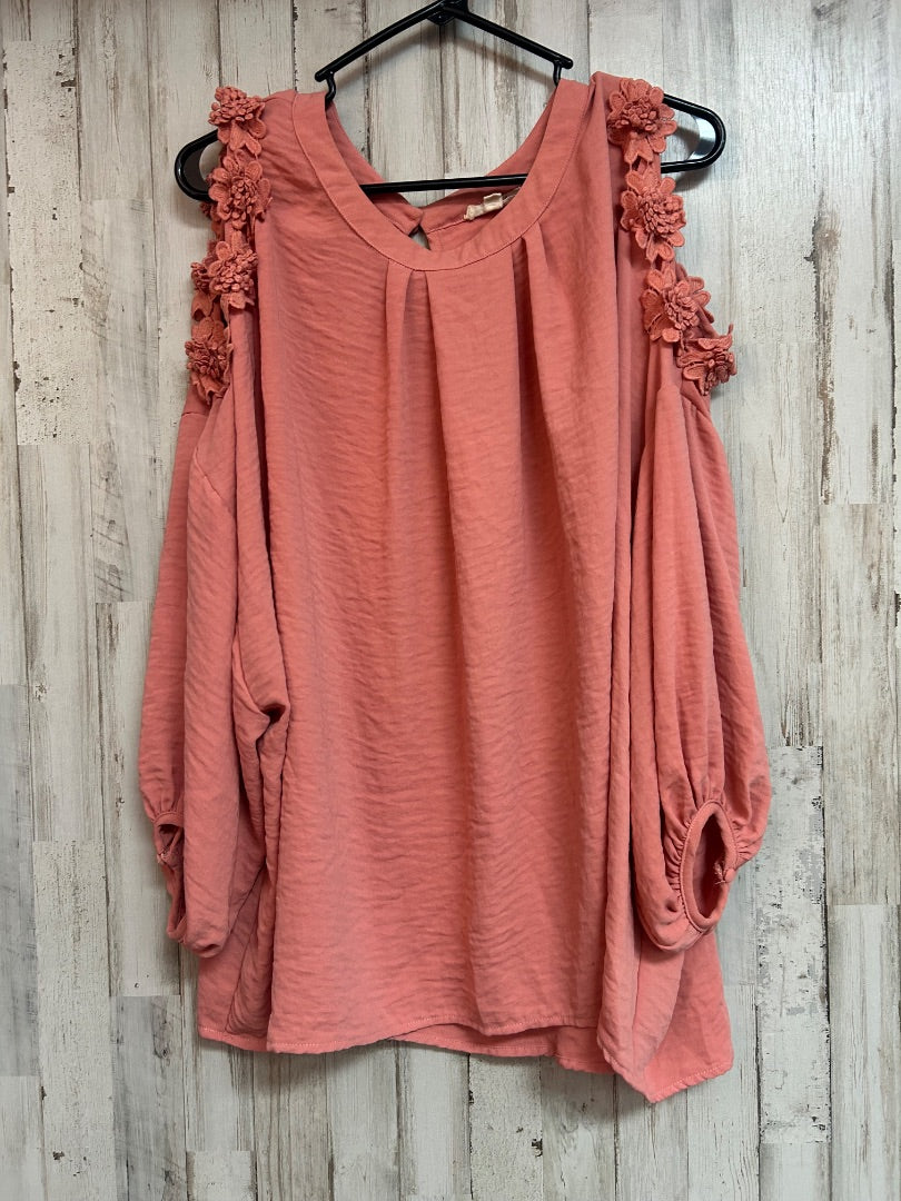 MAUVE ODDI COLD SHOULDER TOP, LADIES XL/2X